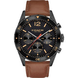 Buy Shop Coach Sullivan Chronograph Black Dial Brown Leather Strap Watch for Men - 14602070 USA Online