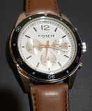 Buy Shop Coach Sullivan Chronograph White Dial Brown Leather Strap Watch for Men - 14602057 USA Online