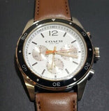 Buy Shop Coach Sullivan Chronograph White Dial Brown Leather Strap Watch for Men - 14602057 USA Online