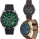 Buy Shop Coach Sullivan Sport Blue Dial Brown Leather Strap Watch for Men - 14606038 USA Online