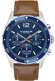 Buy Shop Coach Sullivan Sport Blue Dial Brown Leather Strap Watch for Men - 14606038 USA Online