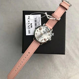 Buy Shop Coach Tatum White Dial Pink Leather Strap Watch For Women - 14502799 USA Online