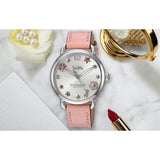 Buy Shop Coach Tatum White Dial Pink Leather Strap Watch For Women - 14502799 USA Online