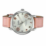 Buy Shop Coach Tatum White Dial Pink Leather Strap Watch For Women - 14502799 USA Online