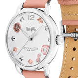 Buy Shop Coach Tatum White Dial Pink Leather Strap Watch For Women - 14502799 USA Online