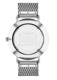 Coach Charles Black Dial Silver Mesh Bracelet Watch for Men - 14602144