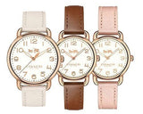 Coach Delancey Cream Dial Brown Leather Strap Watch For Women - 14502751