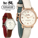 Buy Shop Coach Delancey Slim Cream Dial Brown Leather Strap Watch For Women - 14502789 USA Online