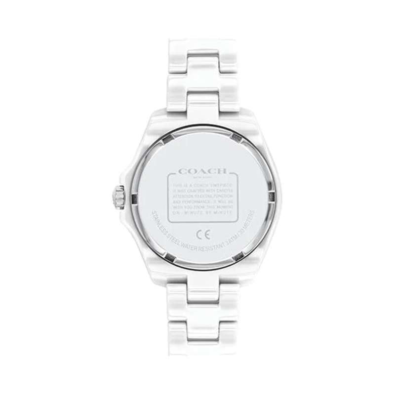 Buy Shop Coach Preston White Dial White Steel Strap Watch for Women - 14503462 USA Online