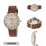 Coach Slim Easton White Dial Brown Leather Strap Watch for Women - 14502682