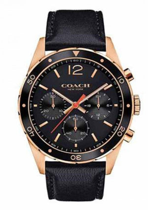 Buy Shop Coach Sullivan Chronograph Black Dial Black Leather Strap Watch for Men - 14602087 USA Online