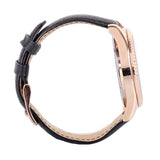 Buy Shop Michael Kors Lexington Chronograph Rose Gold Dial Black Leather Strap Watch For Men - MK8516 USA Online