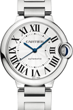Buy Shop Cartier Ballon Bleu De Cartier Silver Dial Silver Steel Strap Watch for Women - WSBB0048 USA Online