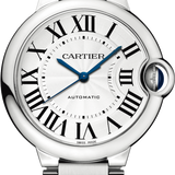 Buy Shop Cartier Ballon Bleu De Cartier Silver Dial Black Leather Strap Watch for Women - WSBB0030 USA Online