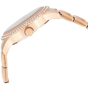 Buy Shop Guess Bedazzle Diamonds Silver Dial Rose Gold Steel Strap Watch For Women - W1097L3 USA Online