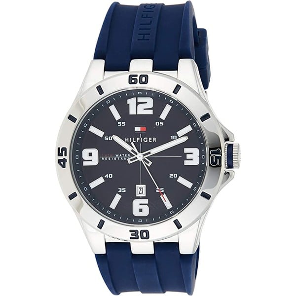 Buy Shop Tommy Hilfiger Drew Black Dial Black Rubber Strap Watch for Men - 1791062 USA Online