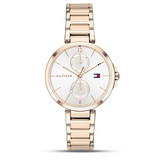 Buy Shop Tommy Hilfiger Angela Quartz White Dial Rose Gold Steel Strap Watch for Women - 1782124 USA Online