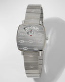 Buy Shop Gucci Grip Quartz Silver Dial Silver Steel Strap Watch For Men - YA157501 USA Online
