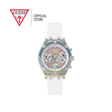 Buy Shop Guess Glitz Pride Limited Edition White Dial White Rubber Strap Watch for Women - GW0407L4 USA Online