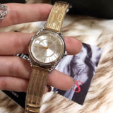 Buy Shop Guess Whisper Silver Dial Gold Mesh Bracelet Watch for Women - W1084L2 USA Online