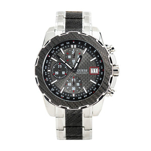 Buy Shop Guess Octane Chronograph Black Dial Two Tone Steel Strap Watch for Men - W1046G1 USA Online