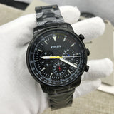 Buy Shop Fossil Goodwin Chronograph Black Dial Black Steel Strap Watch for Men - FS5413 USA Online