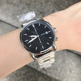 Buy Shop Fossil The Commuter Black Dial Silver Steel Strap Watch for Men - FS5399 USA Online