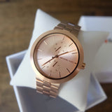 Buy Shop Michael Kors Garner Quartz Rose Gold Dial Rose Gold Steel Strap Watch For Women - MK6409 USA Online