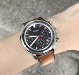 Buy Shop Fossil Goodwin Chronograph Blue Dial Brown Leather Strap Watch for Men - FS5414 USA Online