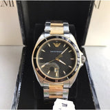 Buy Shop Emporio Armani Quartz Black Dial Two Tone Steel Strap Watch For Men - AR80017 USA Online