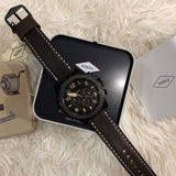 Buy Shop Fossil Bowman Chronograph Brown Dial Brown Leather Strap Watch for Men - FS5601 USA Online
