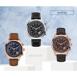 Buy Shop Guess Persuit Multifunction Black Dial Black Leather Strap Watch for Men - W0500G2 USA Online