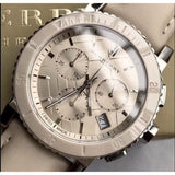 Buy Shop Burberry The City Chronograph Rose Gold Dial Beige Leather Strap Watch For Women - BU9702 USA Online