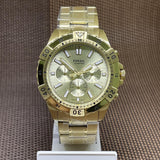 Buy Shop Fossil Garrett Chronograph Gold Dial Gold Steel Strap Watch for Men - FS5772 USA Online