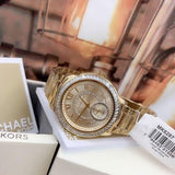 Buy Shop Michael Kors Madelyn Quartz Gold Dial Gold Steel Strap Watch For Women - MK6287 USA Online