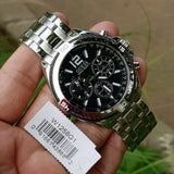 Buy Shop Guess Surge Chronograph Black Dial Silver Steel Strap Watch for Men - W1258G1 USA Online