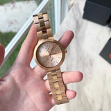 Buy Shop Michael Kors Garner Quartz Rose Gold Dial Rose Gold Steel Strap Watch For Women - MK6409 USA Online