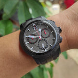 Buy Shop Burberry The Endurance Chronograph Black Dial Black Rubber Strap Watch For Men - BU9802 USA Online