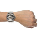 Buy Shop Fossil Modern Machine Automatic Silver Dial Silver Steel Strap Watch for Men - ME3081 USA Online