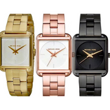 Buy Shop Michael Kors Lake Quartz White Dial Rose Gold Steel Strap Watch For Women - MK3645 USA Online