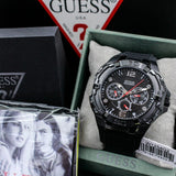 Buy Shop Guess Genesis Quartz Black Dial Black Silicone Strap Watch For Men - W1254G2 USA Online