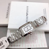 Buy Shop Emporio Armani Classic Diamonds Silver Dial Silver Steel Strap Watch For Women - AR3170 USA Online