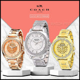 Buy Shop Coach Mini Boyfriend Diamonds Silver Dial Silver Steel Strap Watch for Women - 14501699 USA Online