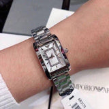 Buy Shop Emporio Armani Classic Diamonds Silver Dial Silver Steel Strap Watch For Women - AR3170 USA Online