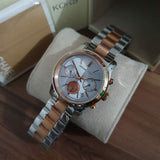 Buy Shop Michael Kors Runway Chronograph Blue Dial Two Tone Steel Strap Watch For Women - MK6166 USA Online