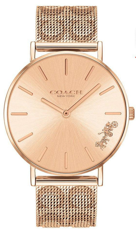Buy Shop Coach Perry Rose Gold Dial Rose Gold Mesh Bracelet Watch for Women - 14503343 USA Online