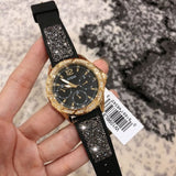 Buy Shop Guess Swirl Quartz Black Dial Black Silicone Strap Watch for Women - W1096L3 USA Online