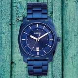 Buy Shop Fossil Machine Blue Dial Blue Steel Strap Watch for Men - FS5231 USA Online
