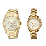 Buy Shop Michael Kors Bradshaw Chronograph White Dial Gold Steel Strap Watch For Women - MK6266 USA Online