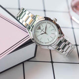 Buy Shop Emporio Armani Valeria Quartz Mother of Pearl Dial Silver Steel Strap Watch For Women - AR11030 USA Online